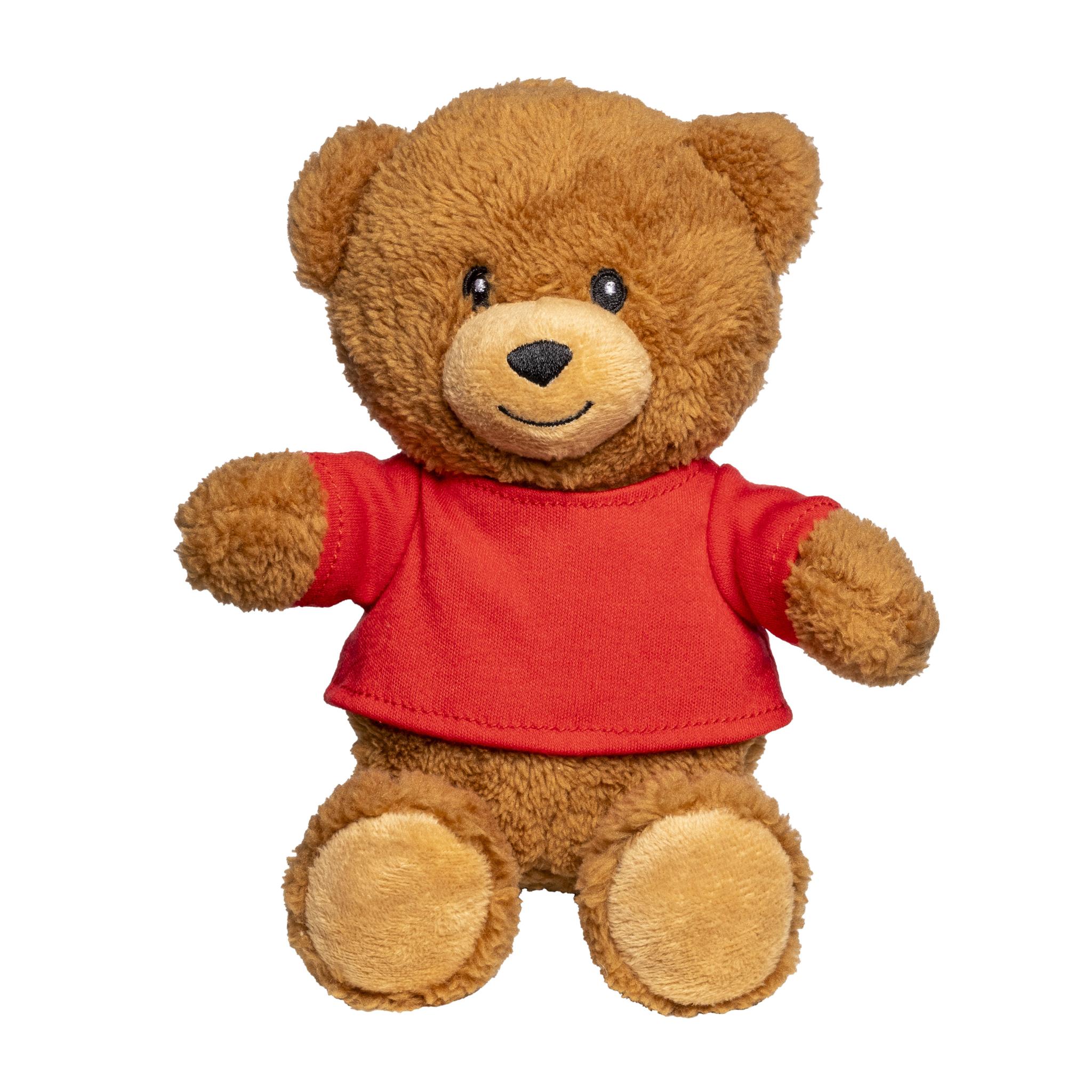 Orsetto peluche in poliestere con t-shirt personalizzabile Orsetto peluche in poliestere con t-shirt personalizzabile