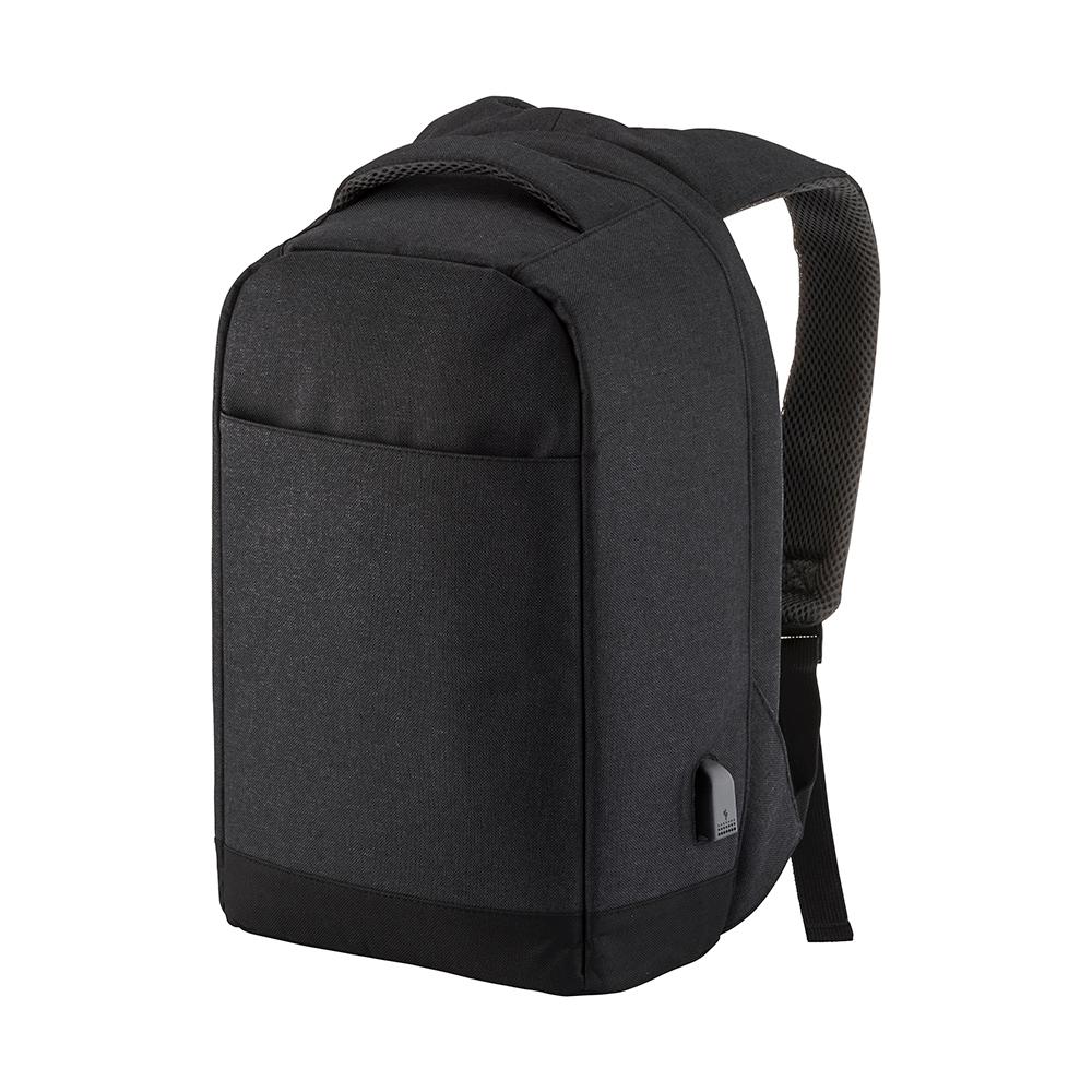 Zaino porta PC con chiusura antifurto, con presa USB, in poliestere Zaino porta PC con chiusura antifurto, con presa USB, in poliestere